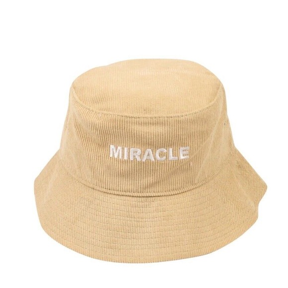 NAHMIAS Sand Corduroy Miracle Bucket Hat Size One Size Spellout Beige/Cream - Picture 3 of 6